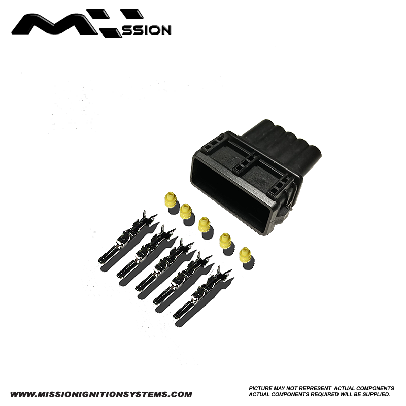 Automotive Connector Kit Female Black 5 Pin